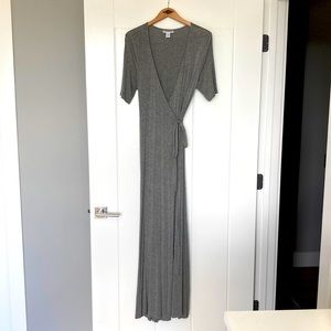 Maternity wrap maxi dress